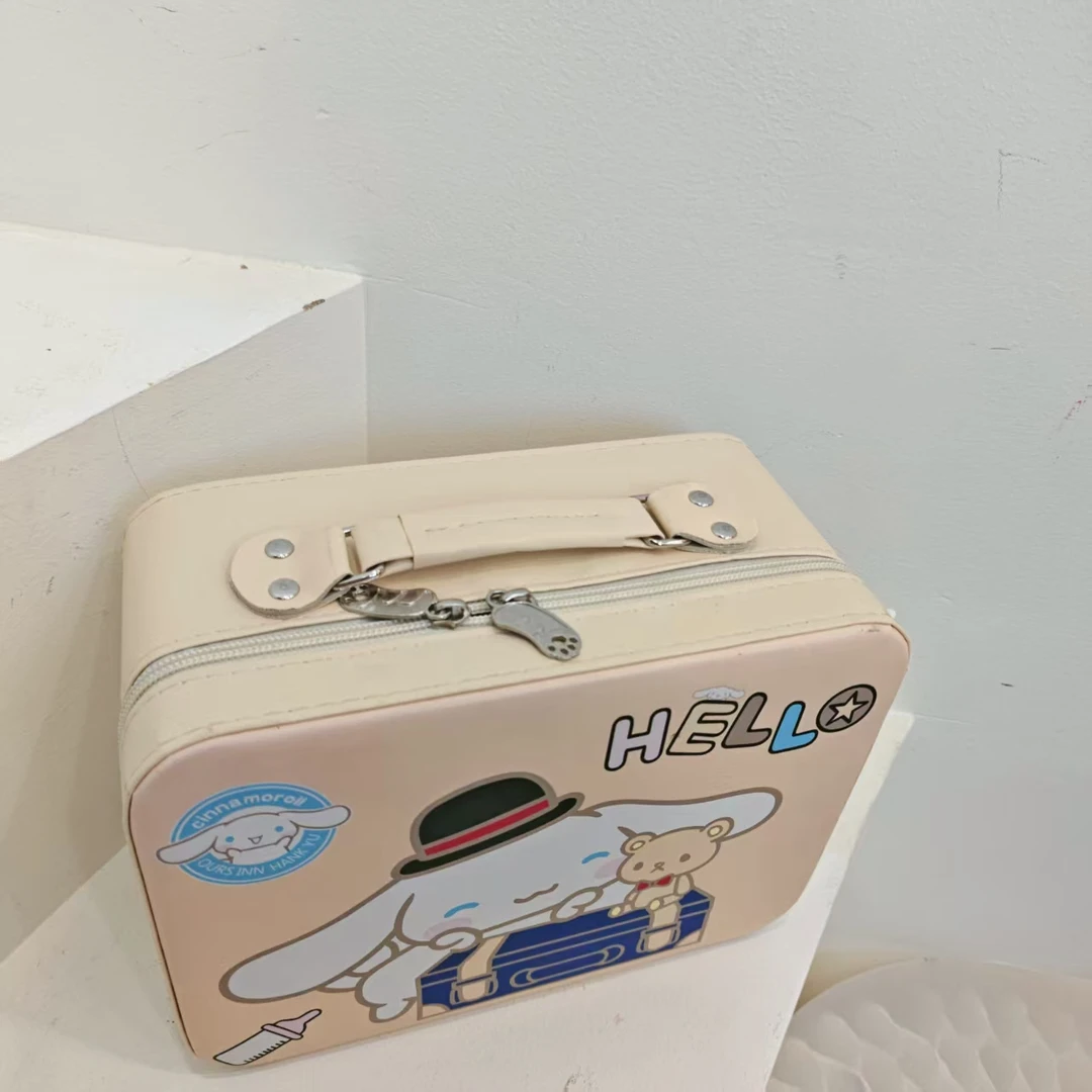 化妆包白色时尚复古高颜值印花便携insol