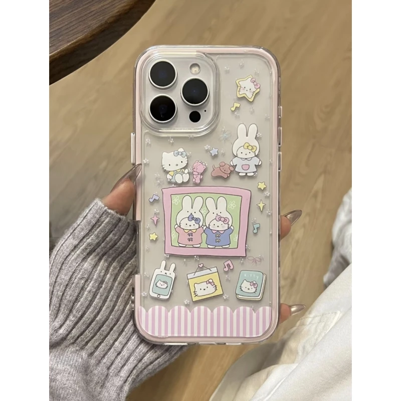 奥菲顿涂鸦相框米菲兔kt适用iPhone16/15pro二合一手机壳苹果13套