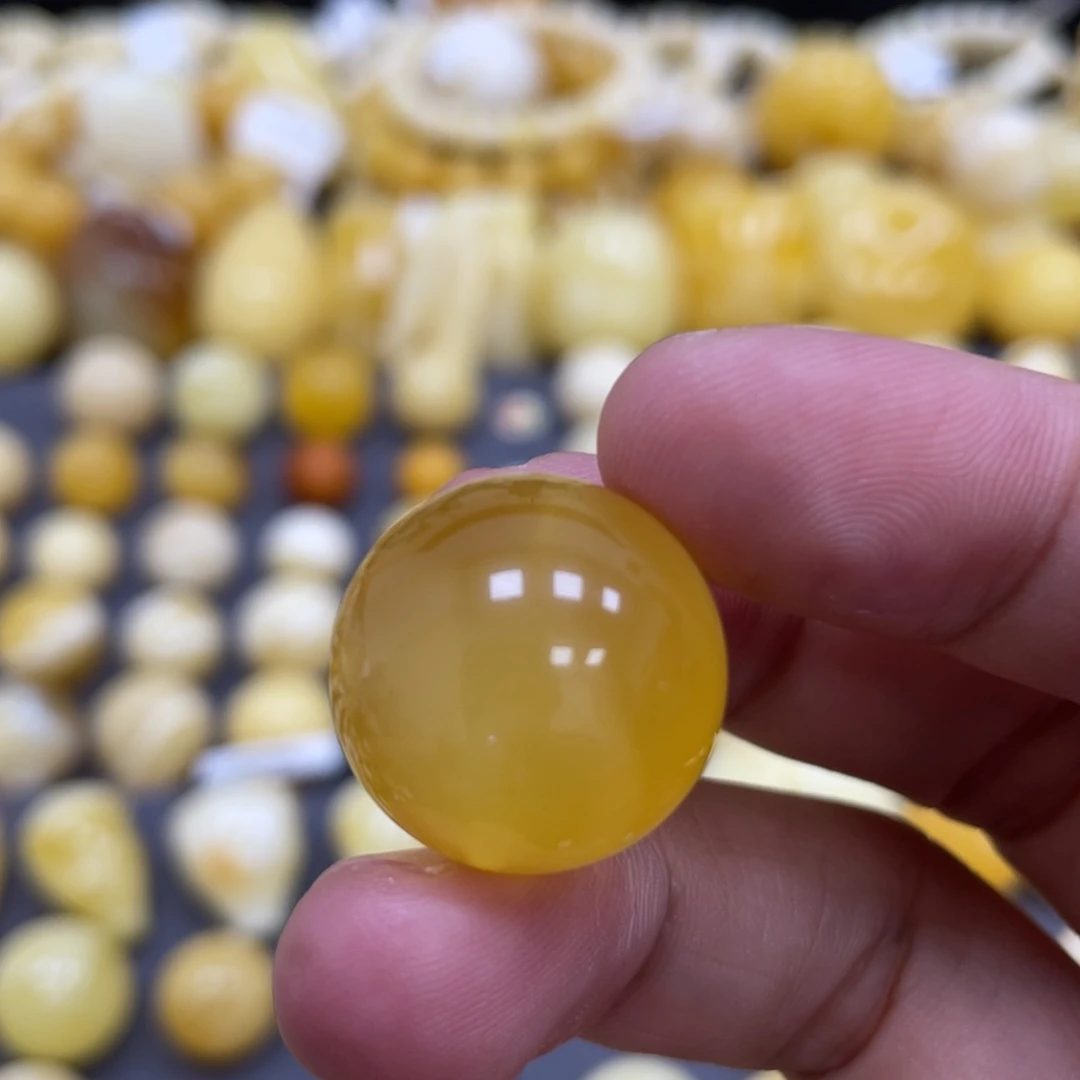 蜜蜡未镶嵌裸石19.6mm福利款