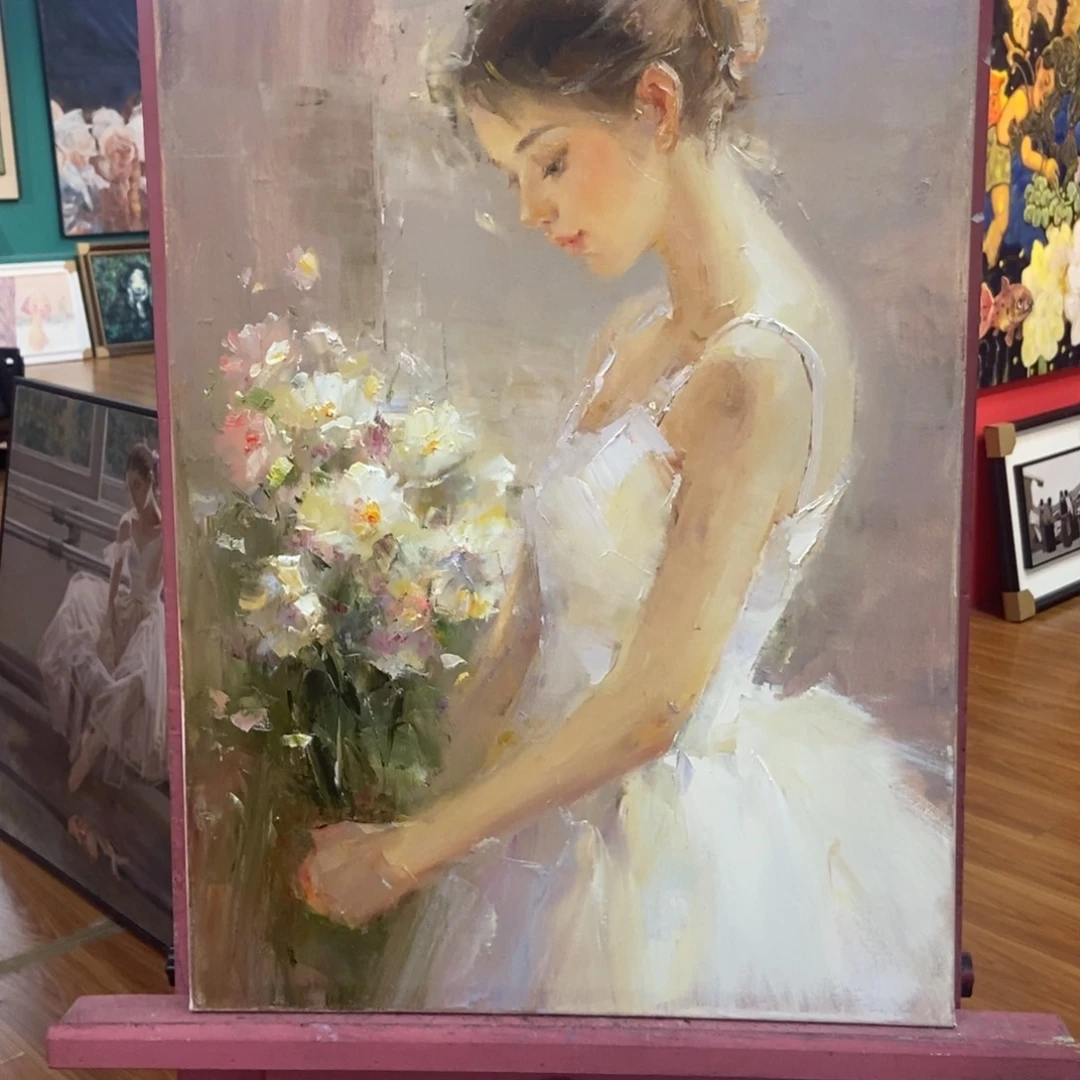 林***校油画郑育丽老师作品