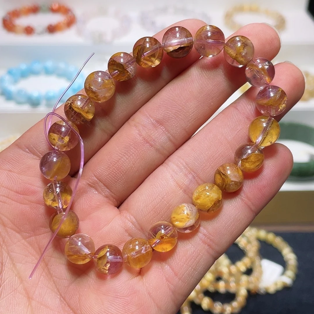 水晶手链未镶嵌黄泥闪灵钻9.2