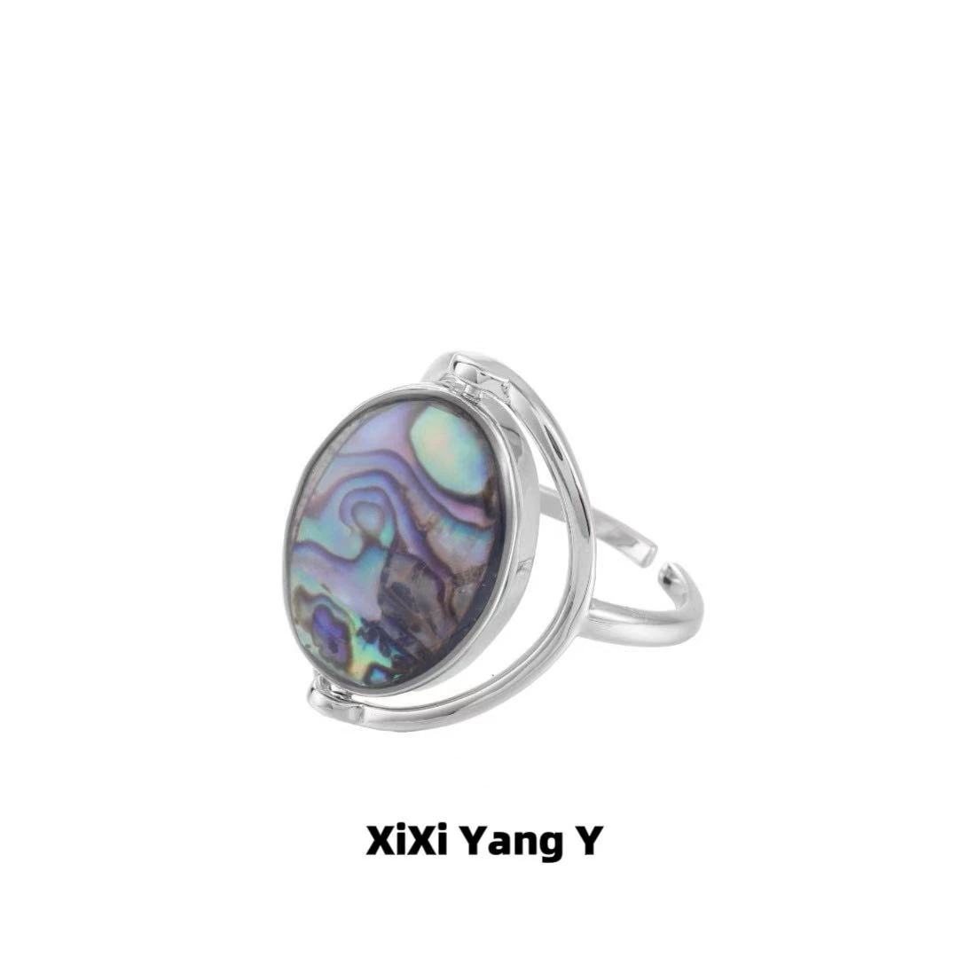 铜合金锦纶戒指 “时钟”小众买手个性幻彩时尚戒指
