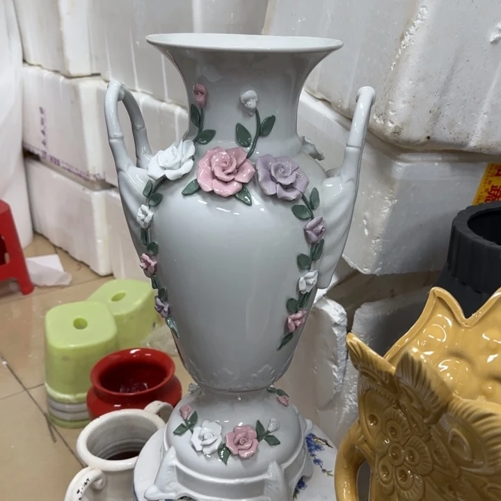 瓷片陶瓷工艺花瓶摆件