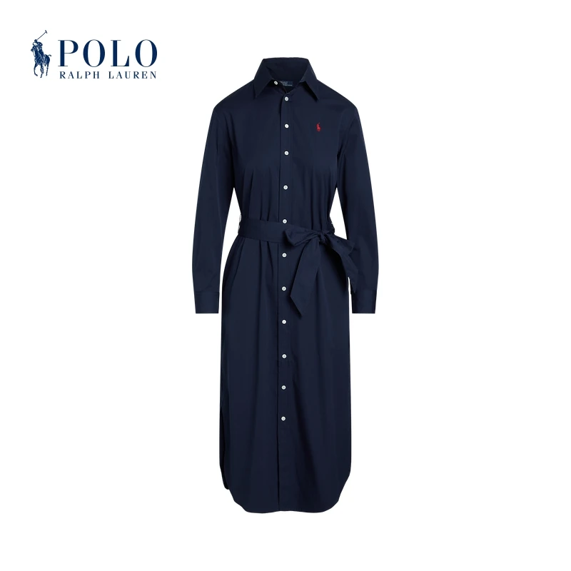 Ralph Lauren/拉夫劳伦女装 经典款配腰带棉质连衣裙RL25821