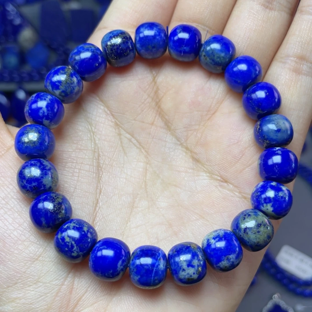 青金石未镶嵌10×9mm老型手串