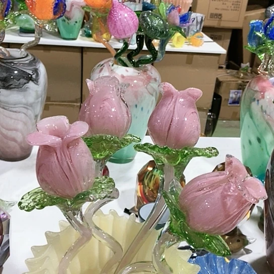 琉璃花瓶高45厘米来9厘米