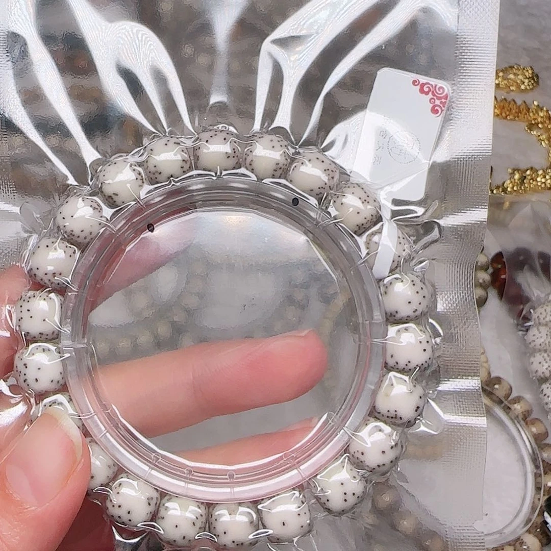 星月菩提手串默*星月菩提石玉侧