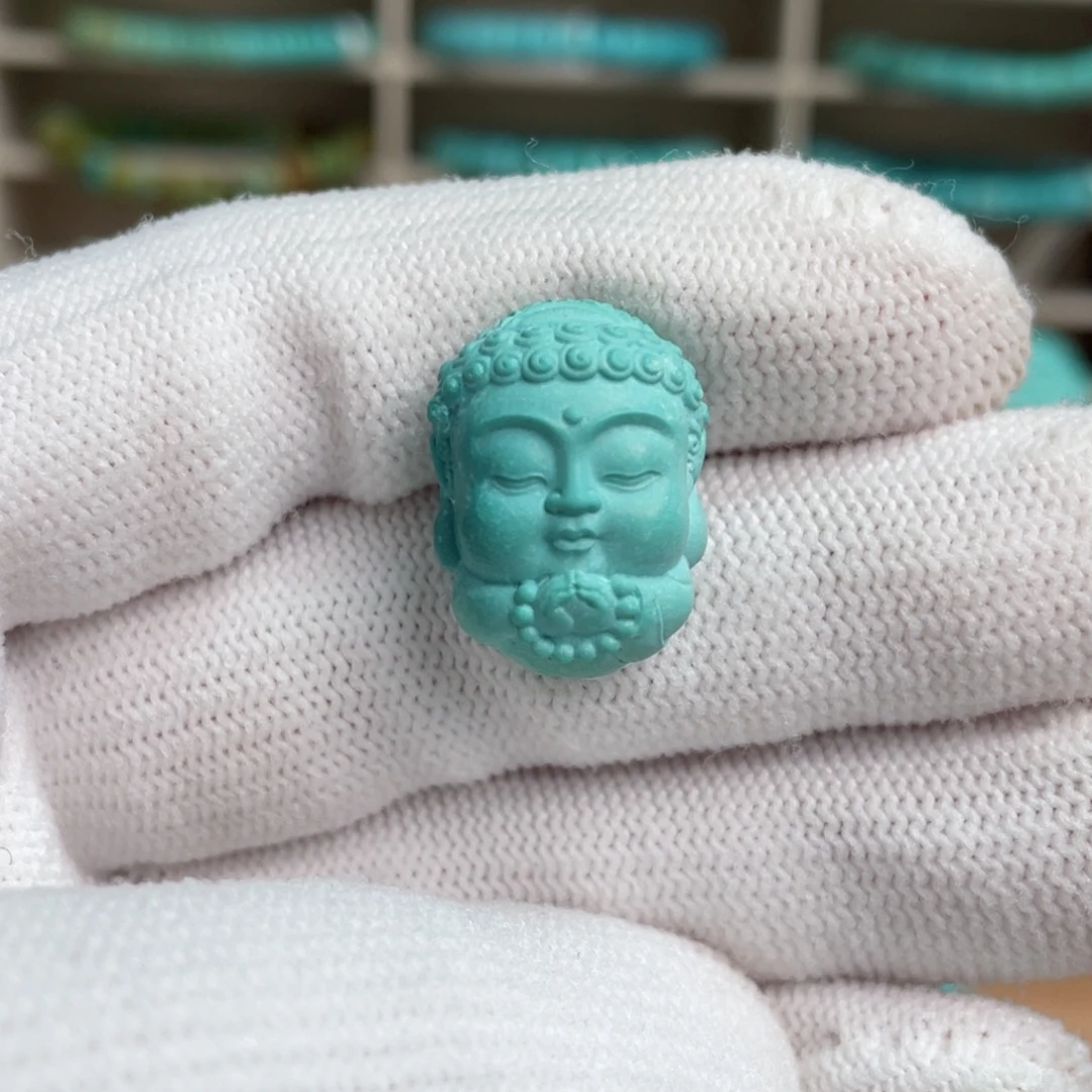 绿松石未镶嵌宝宝佛