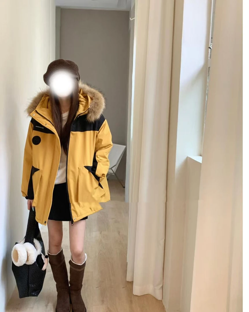 88252大毛领拼色外套1537厂