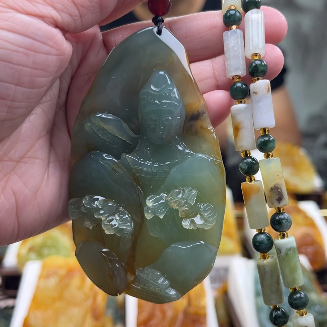 岫玉未镶嵌挂件挂件
