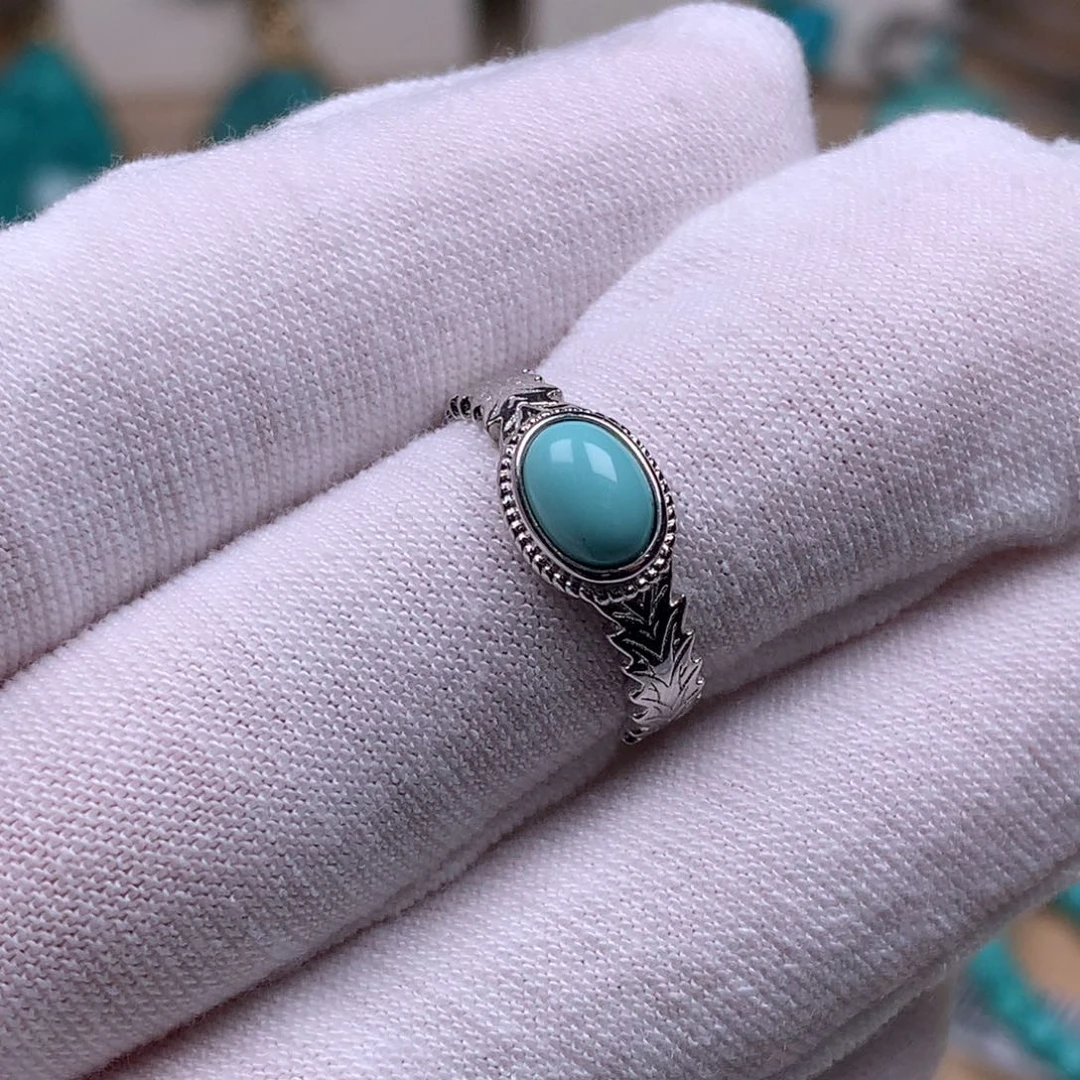 绿松石银S925镶嵌珠宝奇石