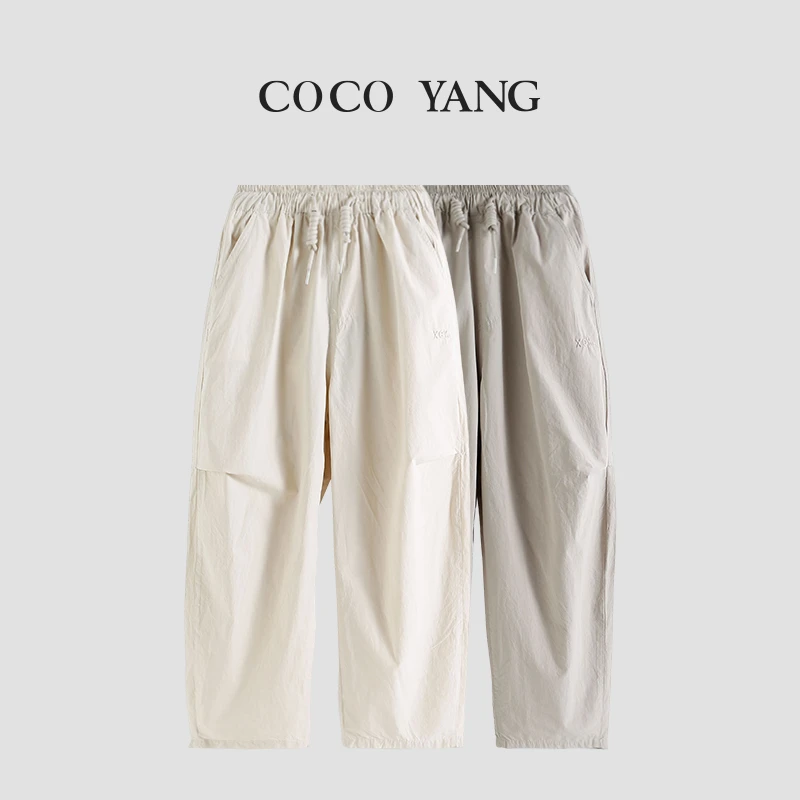 夏季女大童薄款棉九分裤2024新款百搭宽松学生休闲裤-YH071