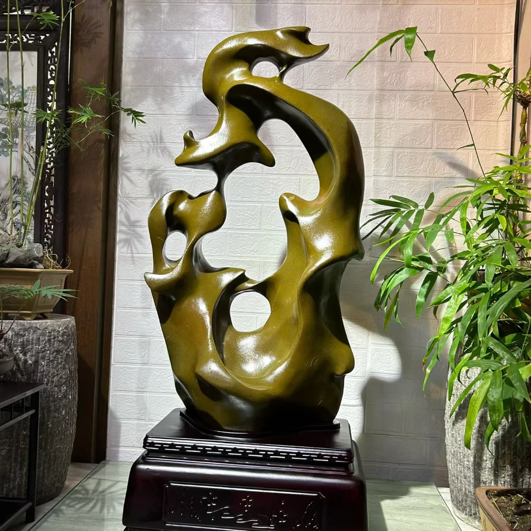 北丹石 摩尔石，彩陶石墨太湖摆件 《图片仅供参考，购买需联系卖家》