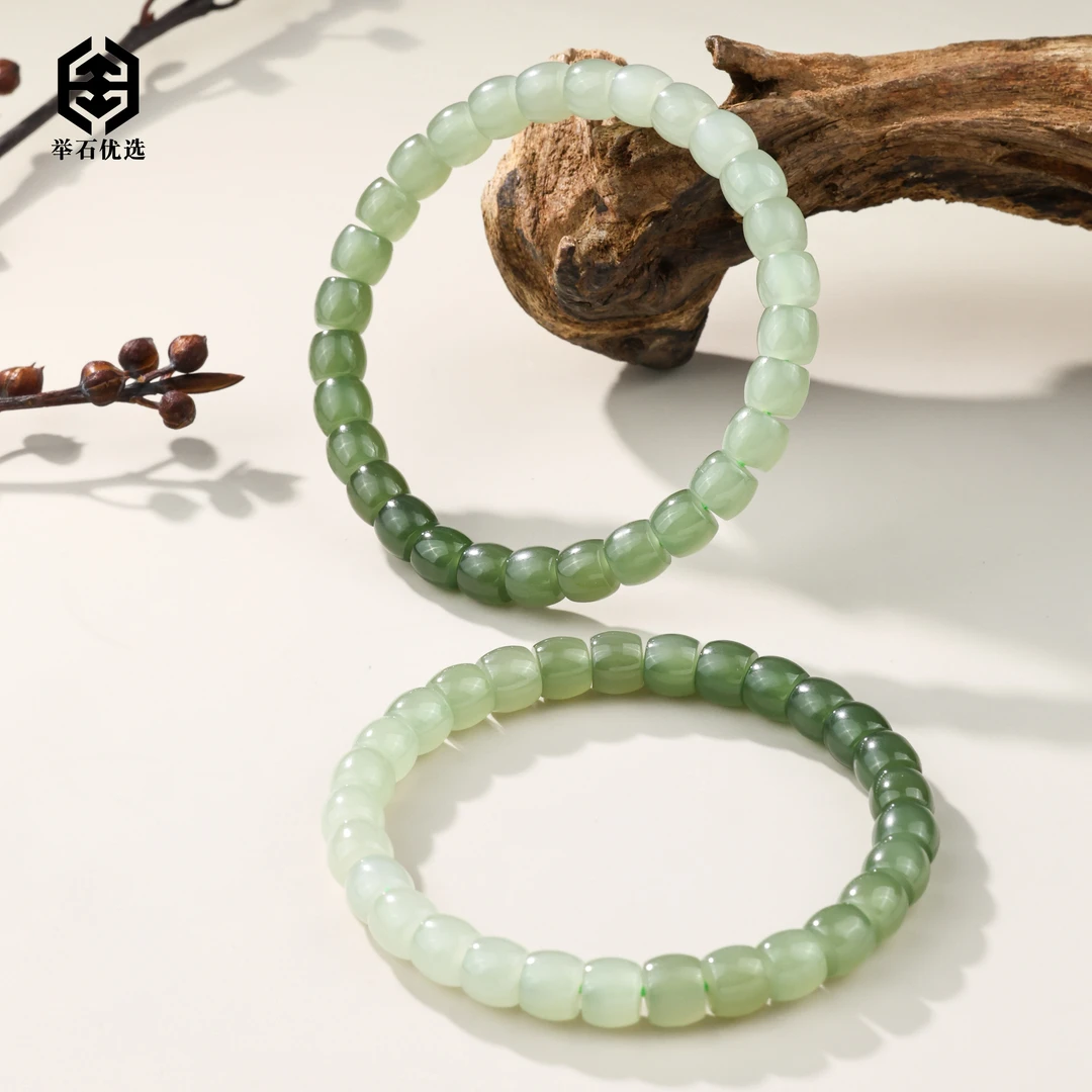 【举石优选】H0607-S101-37和田玉手串(一件/多样性发/约6mm+）O