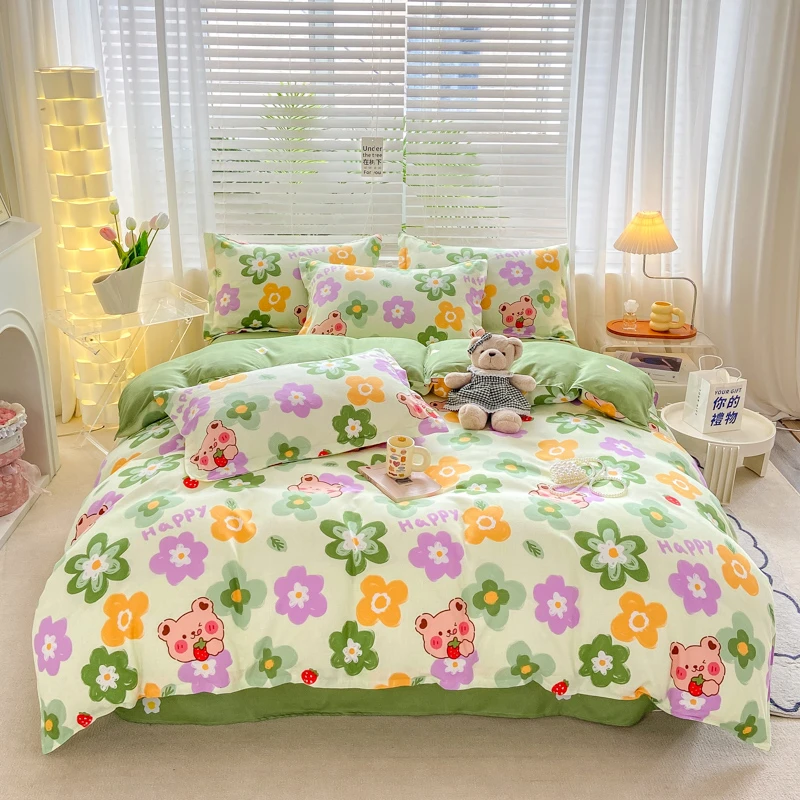 A类云感轻柔软糯磨毛秋冬新款四件套床单被套套件被罩斜纹斜纹