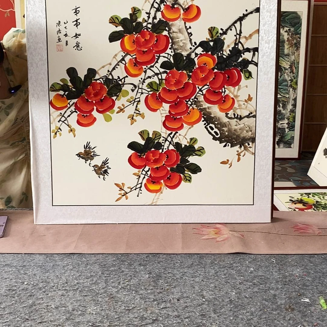 梦***营国画国画作品纯手绘作品82✖️82外径尺寸