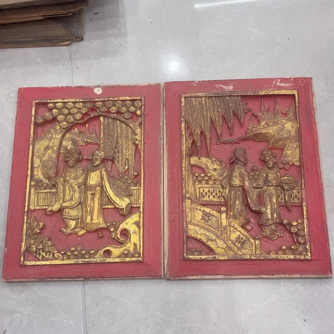 才子佳人木雕花板