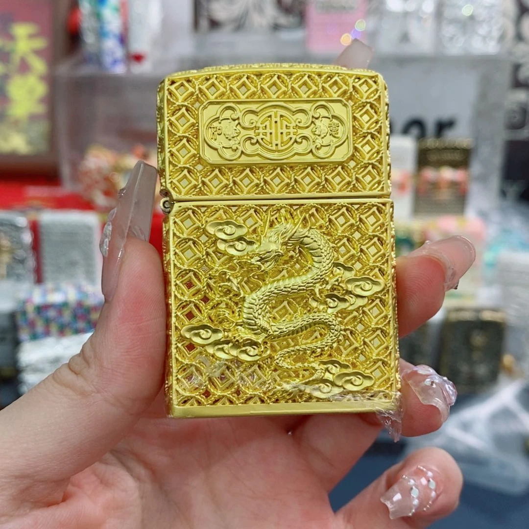 铜镀金花丝镶嵌祥云龙