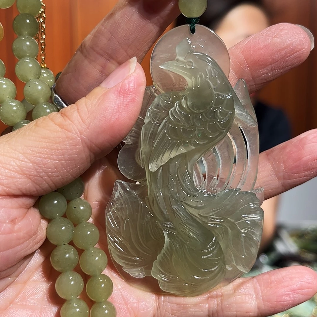 岫玉未镶嵌毛衣链