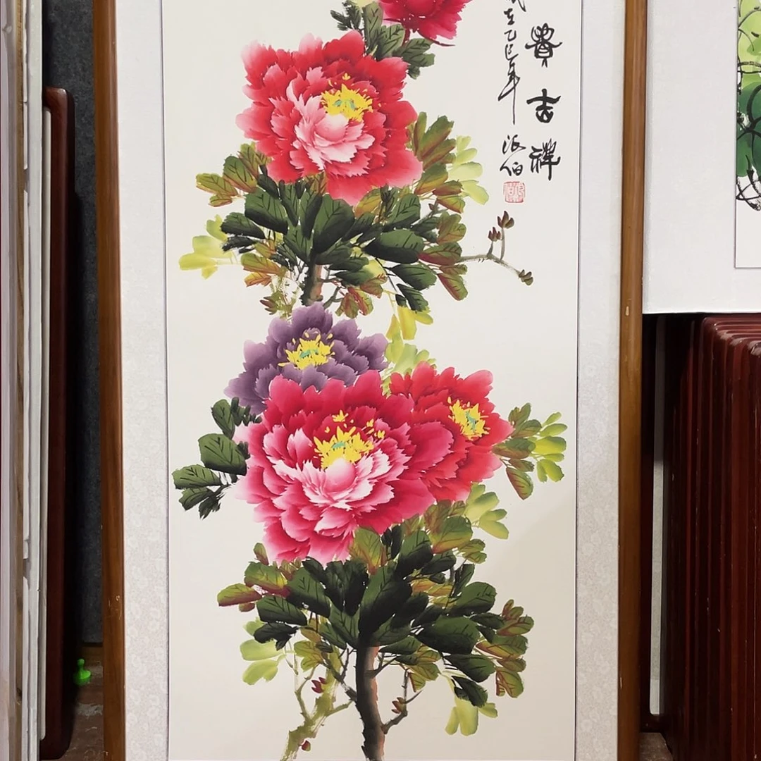 国画带框尺寸63*123厘米