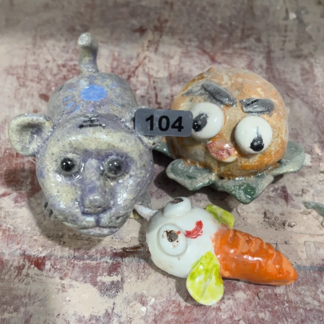 摆件纯手工抽象陶瓷摆件微瑕104组合