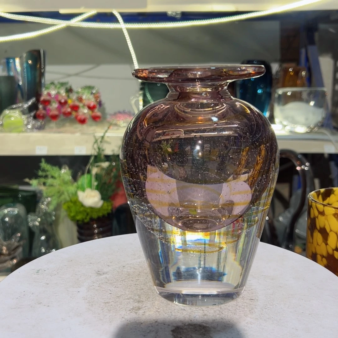 高 18 轻奢琉璃花器福利正常手工痕迹