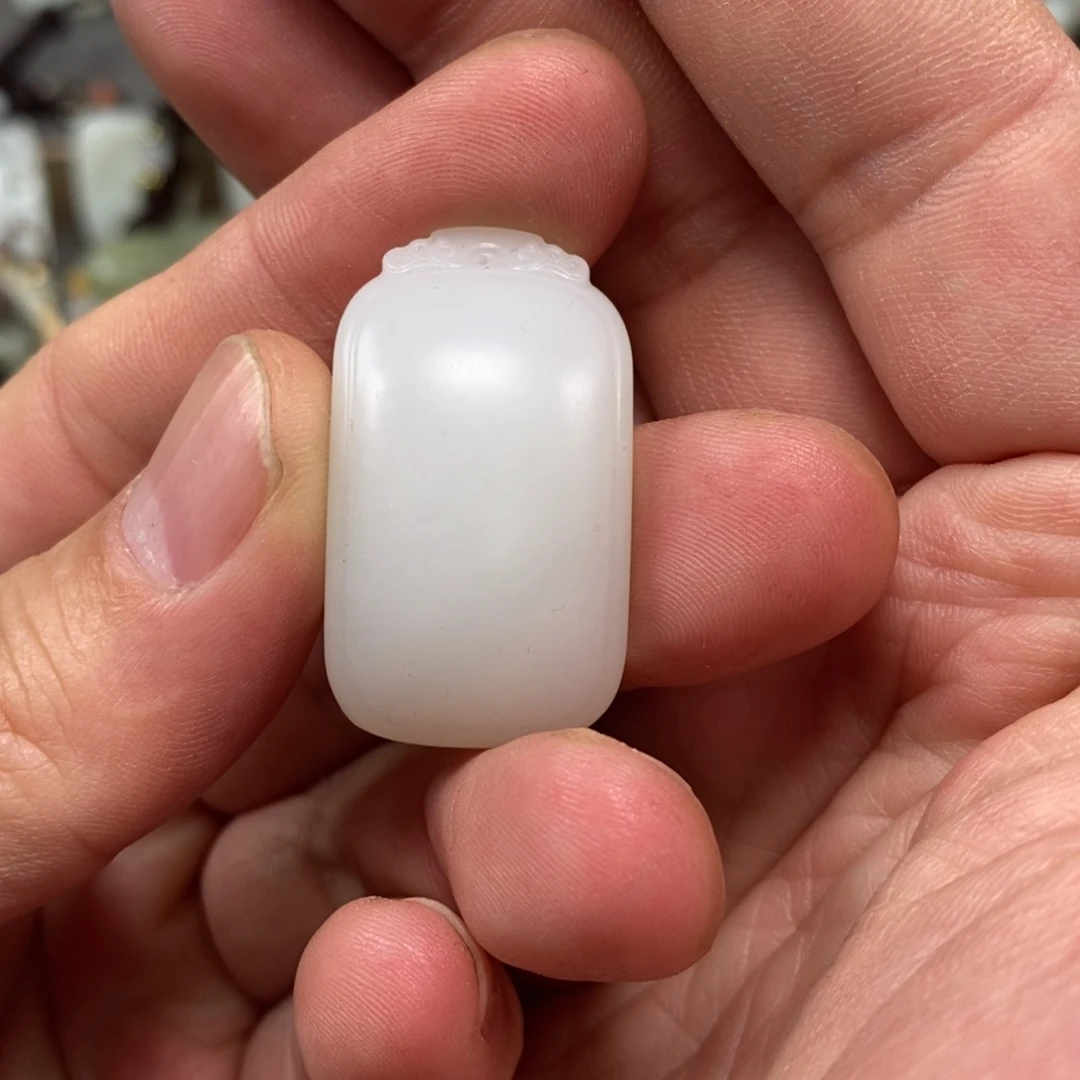 雪***獒和田玉（白玉）未镶嵌吊坠(赠链)和田玉平安牌吊坠