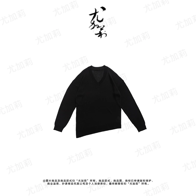 加莉精选【氛围感穿搭】黑色针织衫 分码