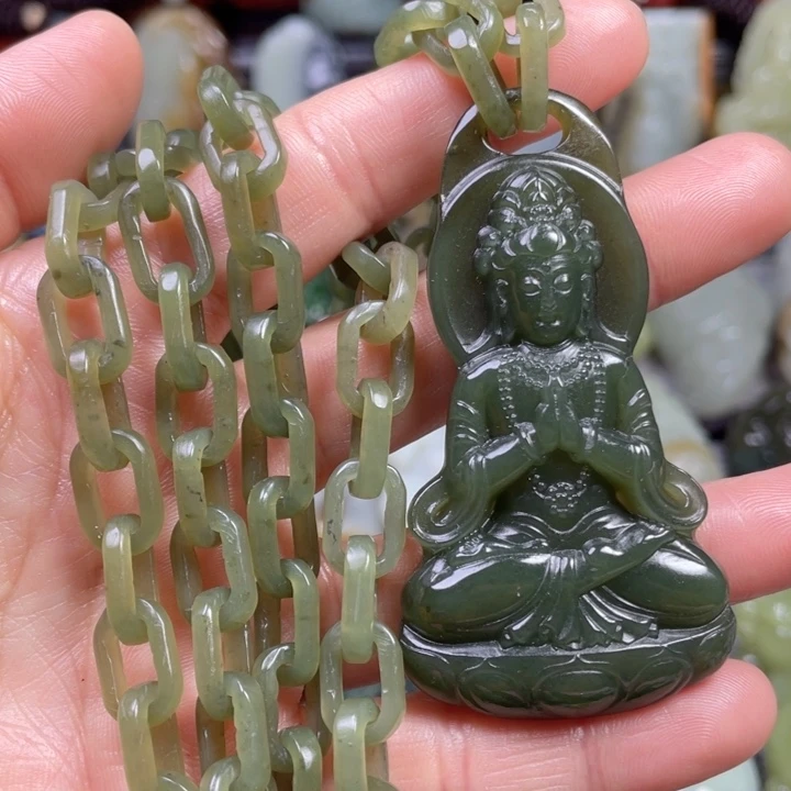 和田玉未镶嵌挂件