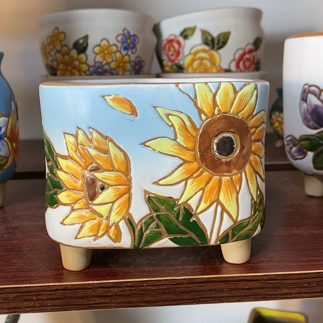 红陶韩式多肉植物花盆