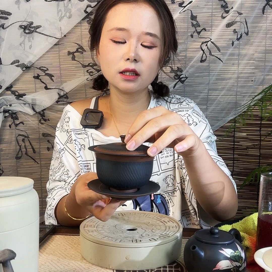 建水紫陶盖碗微瑕200cc