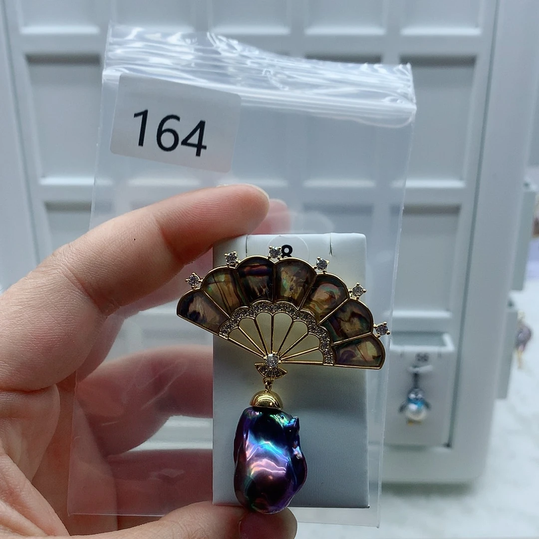 合金吊坠(不含链)淡水珍珠