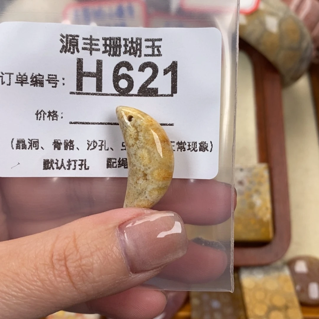 硅化玉颈饰未镶嵌张*?