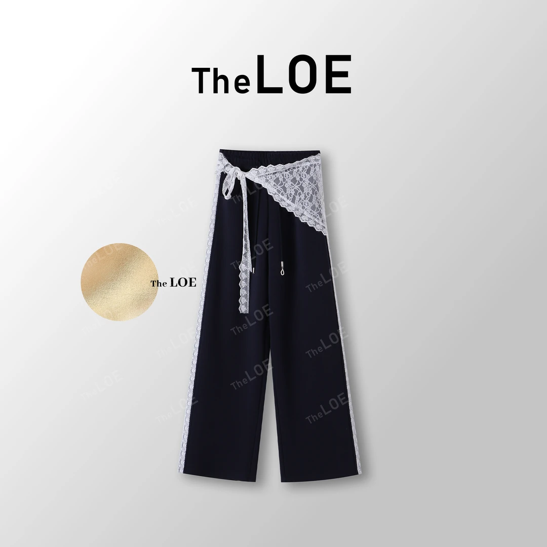TheLOE/蕾丝卫裤蕾丝松紧腰蕾丝边休闲裤卫#03.12K-G3976