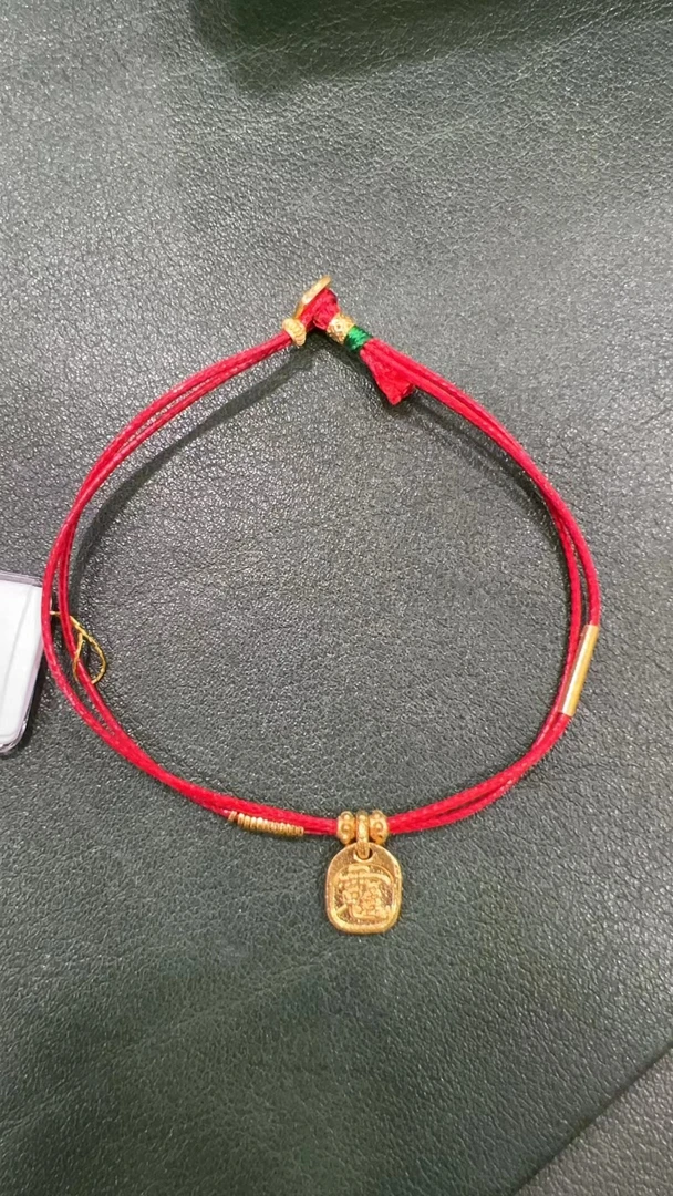 足金岁岁平安贵人相助红绳手链