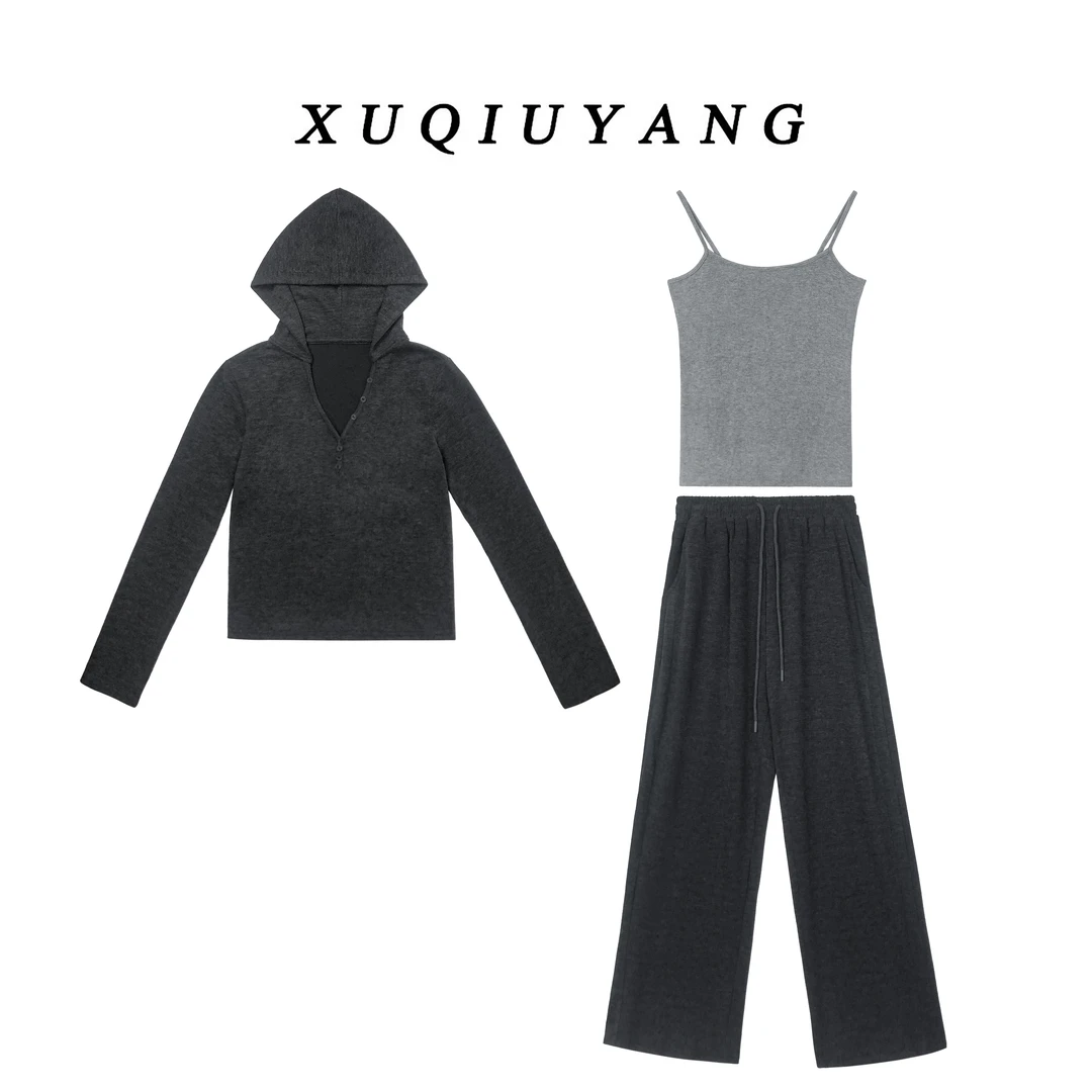 徐秋阳  松弛感    时尚简约百搭显瘦三件套套装