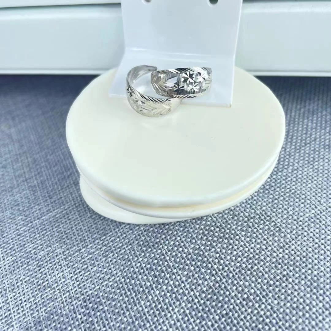 PT950 铂金耳饰 满天星蛇肚耳环  简约百搭 内径约16mm S 62045