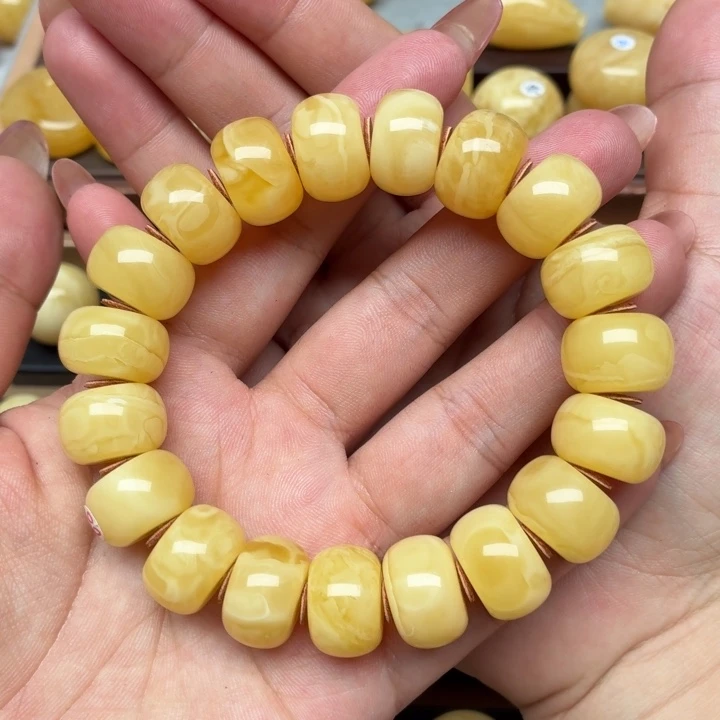 未镶嵌琥珀裸石蜜蜡墩子15*10