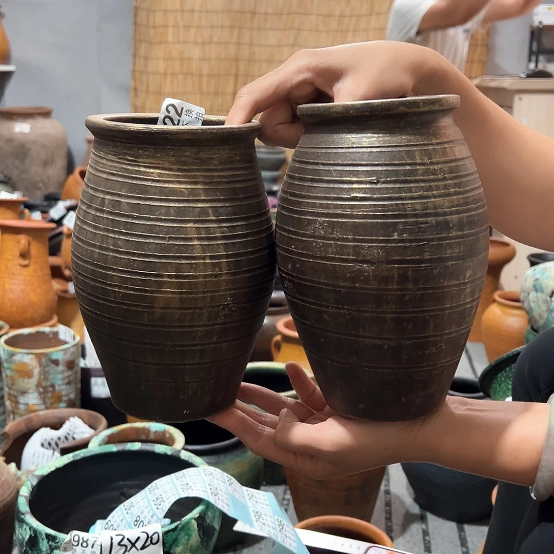 金色瓶一对222有孔