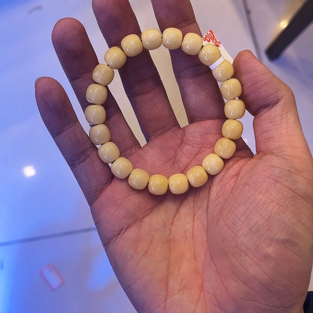 蜜蜡未镶嵌手链浓蜡无纹9.5mm*9mm