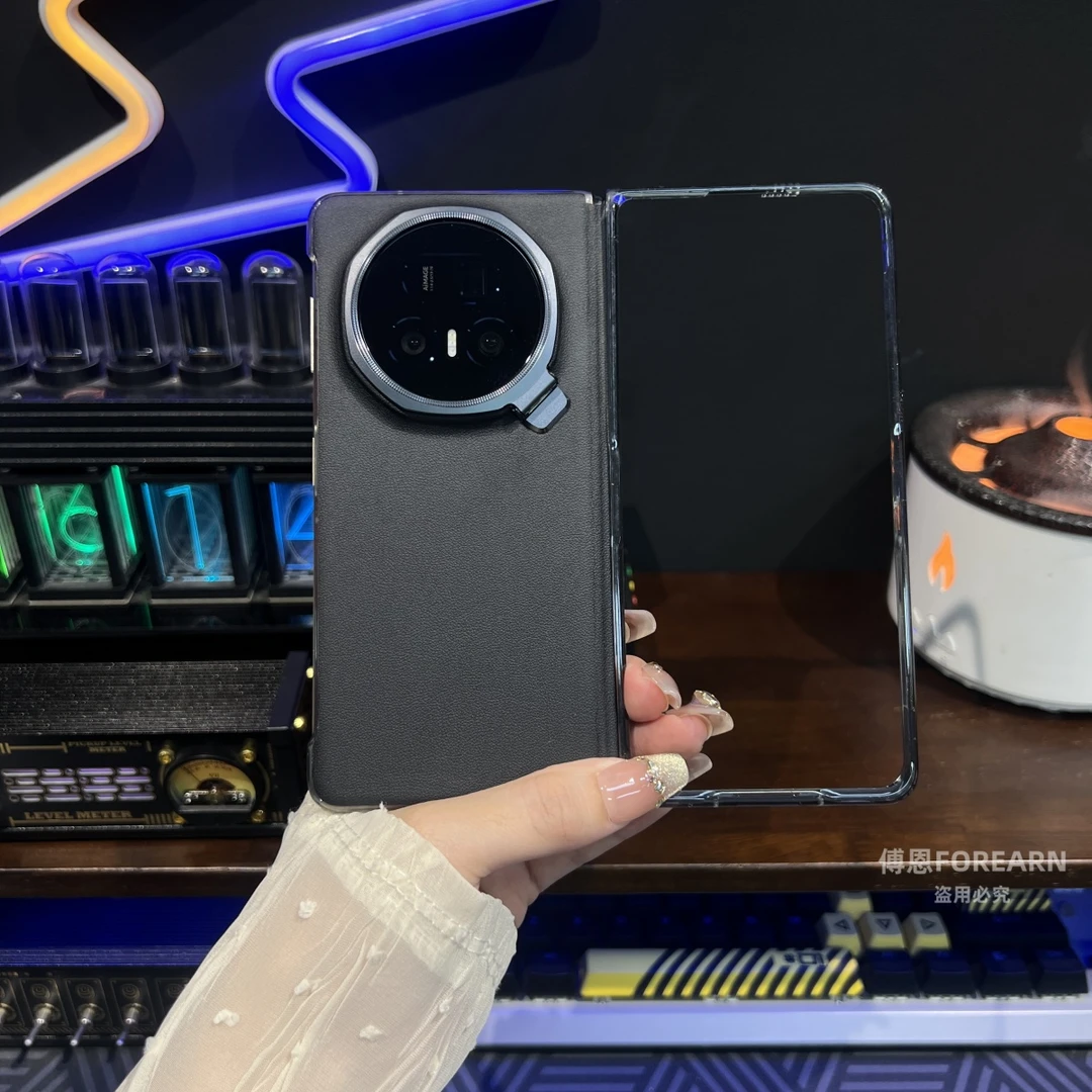 适用于荣耀magicv5手机壳镜头支架v5折叠屏保护套创意新款中轴后