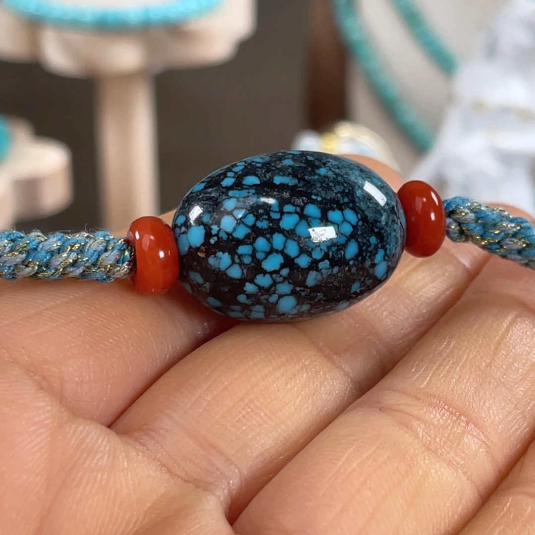 绿松石未镶嵌套链乌兰花锁骨珠