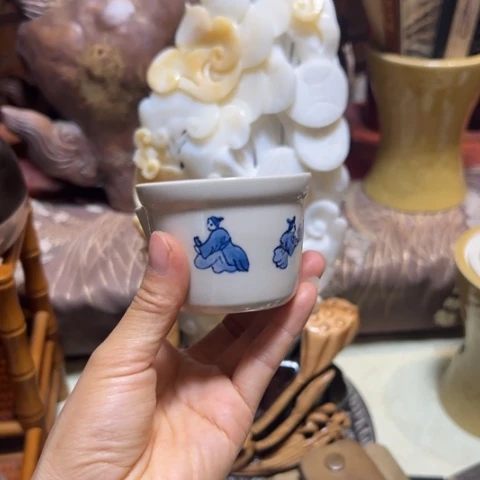 蜜安罐瓷香炉锡茶则