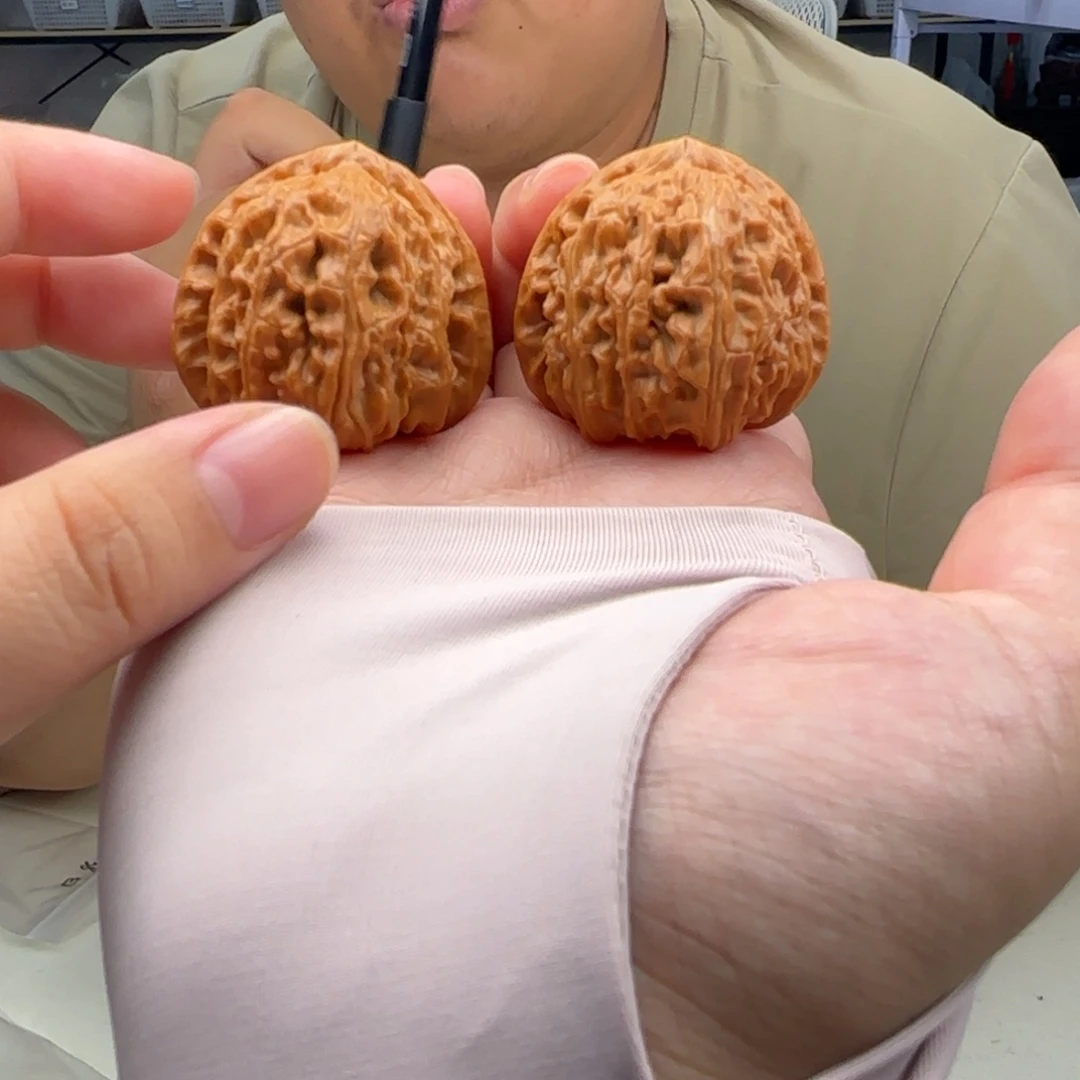 文玩核桃把件38左右白狮子