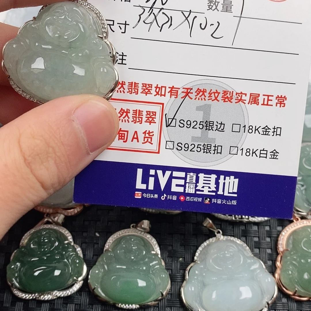 翡翠银S925镶嵌颈饰