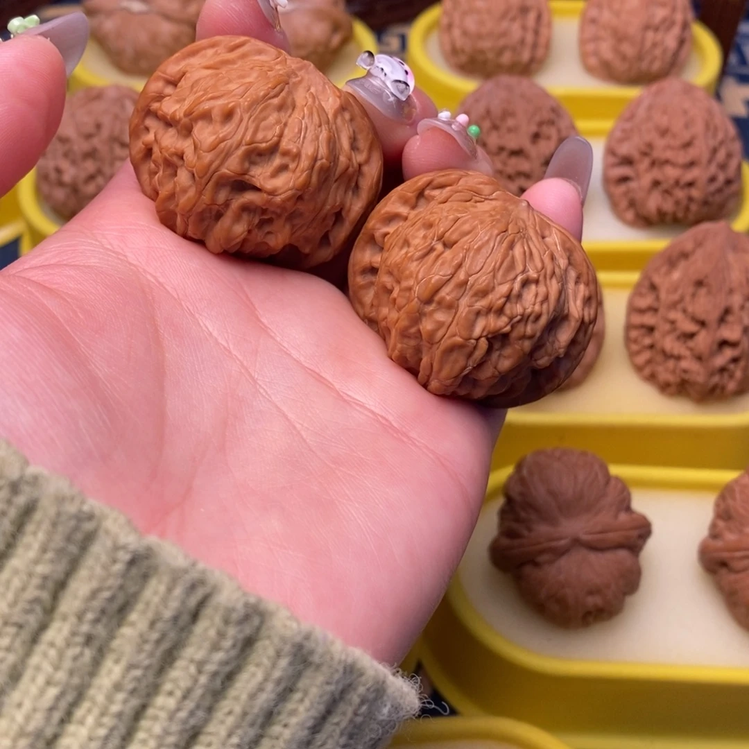 文玩核桃把件41磨盘