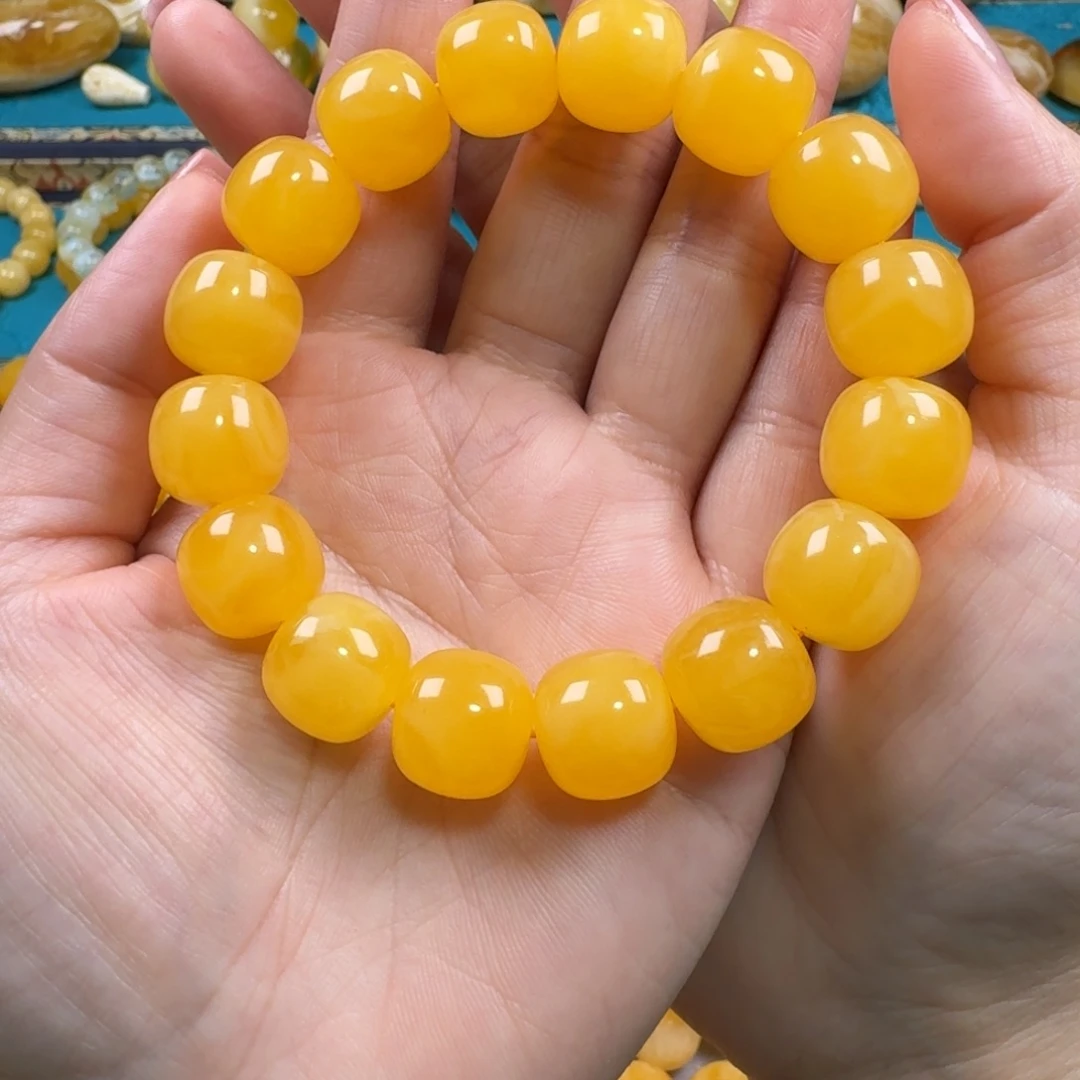 琥珀未镶嵌手链同料