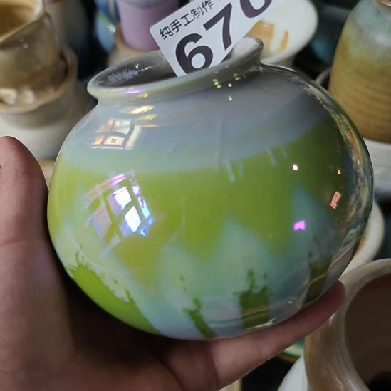 景德镇手工高温陶瓷：内5口高10