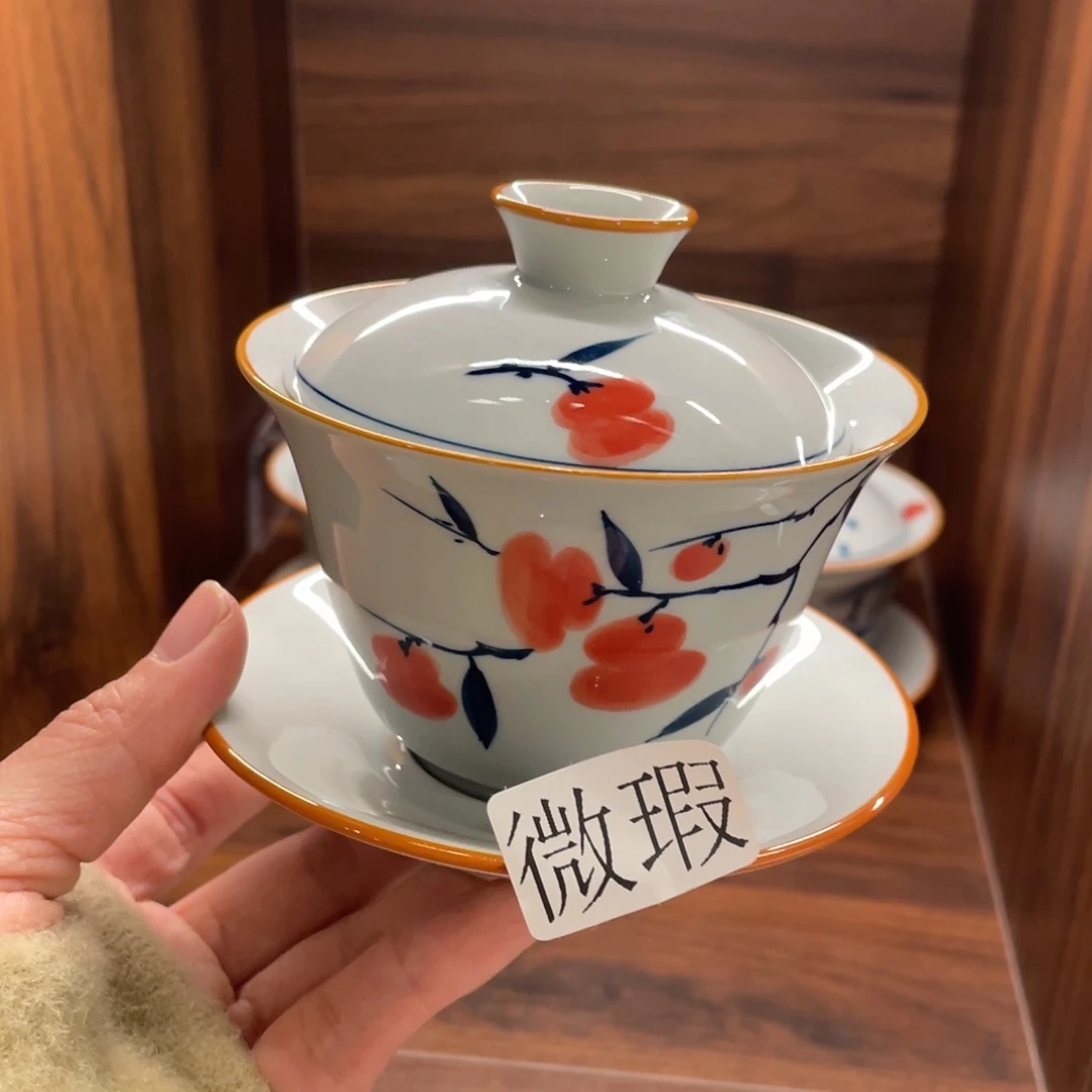 有瑕釉下彩纯手绘