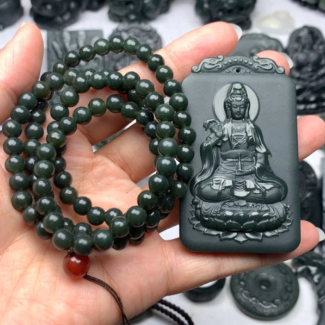 【闪购商品】和田玉未镶嵌颈饰缘*双面雕刻